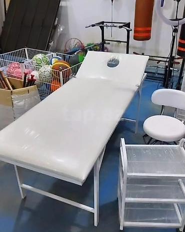Salon, tibbi mebel: Yeni, Masaj kuşetkası, Qatlanmayan, rəng - Ağ — 2