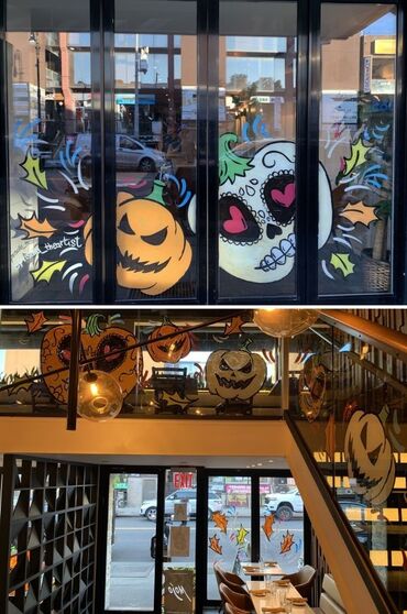 Bayram bəzəkləri: Məhsul/xidmət: Yeni il mövzusunda pəncərə rəsmləri - Dizaynlar: Şam — 10