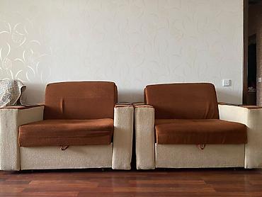 Divanlar: İki nəfərlik divan - Rəng: qəhvəyi oturacaq və söykənəcək, krem — 6