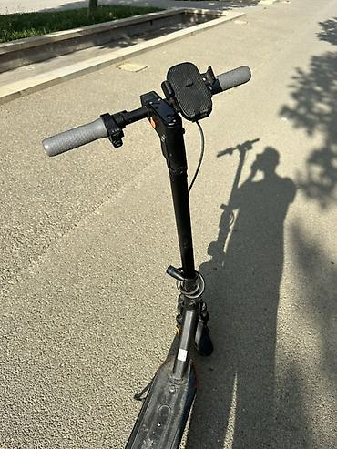 Электротранспорт: Elektrik skuter - Rəng: qara - Ön amortizatorlu çəngəl və iri profil — 4