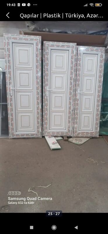 Plastik pəncərələr: Yana siyirmeli plastik qapı pəncərə Plastik və Alüminium Qapı Pəncərə — 21