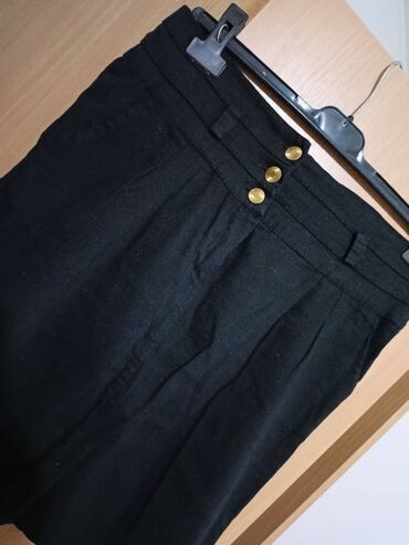 atraktivna somot suknja sa cirkonsl: L (EU 40), Mini, color - Black