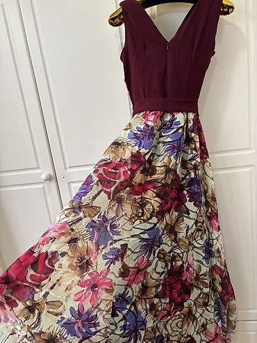 Ziyafət donları: Qırmızı ziyafət/libas - Zərif tünd qırmızı rəngdə uzun ziyafət/libas — 12