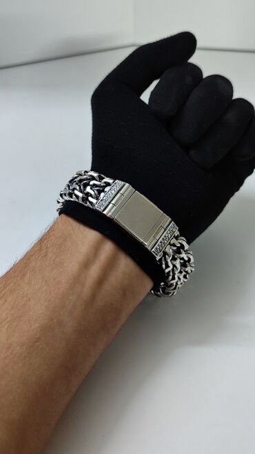 Серебряные цепочки: Серебряный браслет "Двойной Бисмарк" Вес 126 грамм — 5