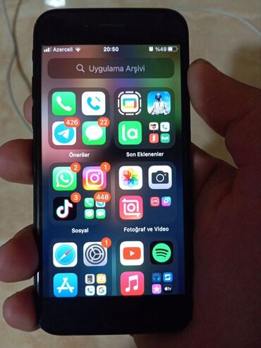 ikinci el telefon 11 iphone: IPhone 7, 128 ГБ, Black Titanium, Отпечаток пальца