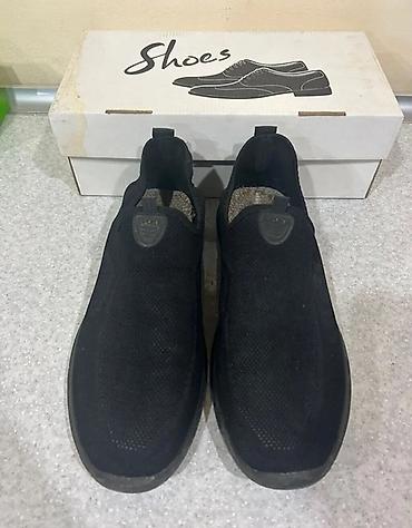 parça ayaqqabı: Qara rəngli kişi slip-on ayaqqabıları - Model: bağsız/slip-on, asan — 2