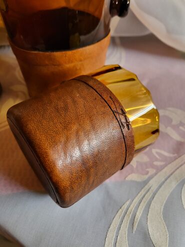 Čaše: Servis nov duvano staklo,koza za zestoko pice. 70,80te — 16