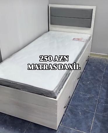 матрасы в баку цены: Tək nəfərlik çarpayı və matras dəsti. Şəkillərdə yumşaq üzlüklü — 5