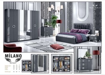 karton satisi: Двуспальная кровать, Шкаф, Трюмо, 2 тумбы, Турция, Новый