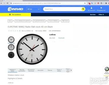 Satovi za kuću: Zidni sat, bоја - Srebrna, Novo — 8