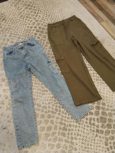 diskverd farmerke: Dva para pantalona – cargo stil - Modeli: 1) Maslinasto zelene cargo — 2