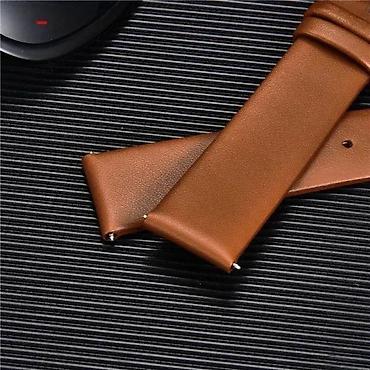 Dodaci za satove: REMZEIM kožna narukvica za sat - 20mm - Braon - Elegantna REMZEIM — 3