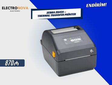 Modemlər və şəbəkə avadanlıqları: 🖨 Zebra ZD421 – Thermal Transfer Printer ✔️ Etiket, barkod və qəbz