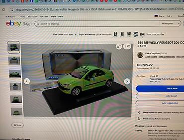Avtomobil modelləri: Peugeot, 2001 il, 1:18, Dəmir, Ödənişli çatdırılma — 18