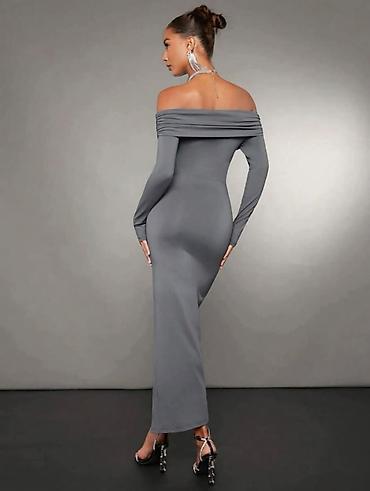 Haljine: Haljine duge sa elastinom. crna,tamno siva,svetlo siva,oker/tamno — 29