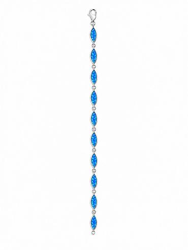 Браслет Blue Opal из серебра 925 - Бренд: ADAMANT - Проба: 925, цвет