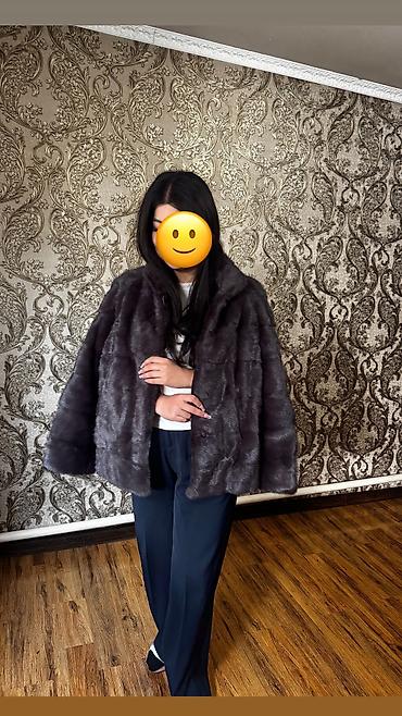 Шуба, Норка, По колено, L, XL, 2XL