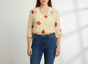 eleganckie bluzki damskie plus size: Elégance, Bluzka damska, rozmiar 3XL