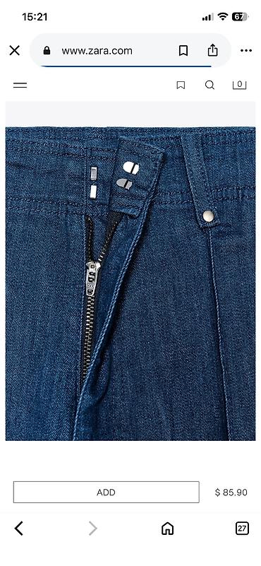 zara jeans: Cinslər, Zara, L, rəng - Göy — 4