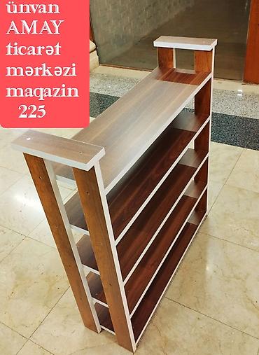 taxta biti: Ayaqqabı rəfi – 5 mərtəbəli, kompaktdır. - Uzunluğu: 80 sm (şəkildə — 2