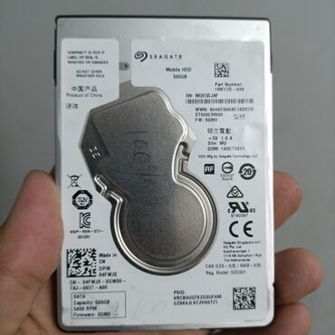 прожектор бу: Маалымат алып жүрүүчү, Колдонулган, Seagate, HDD, 512 ГБ, 2.5", Ноутбук үчүн