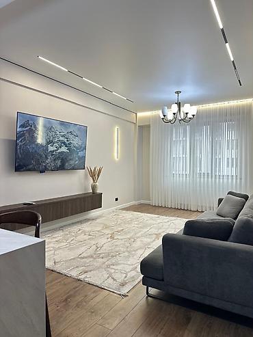 Квартиры: 3 комнаты, 90 м², Асанбай мкр Элитка, 12 этаж, Евроремонт — 4