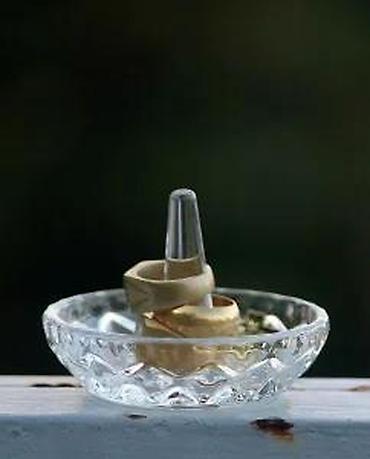 Ostali kućni dekor: Vintage Crystal Zaječar držač za prstenje. Starinski kristalni držač — 13