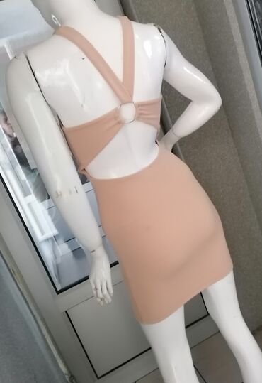 haljine midi: S (EU 36), color - Beige, Other style, With the straps