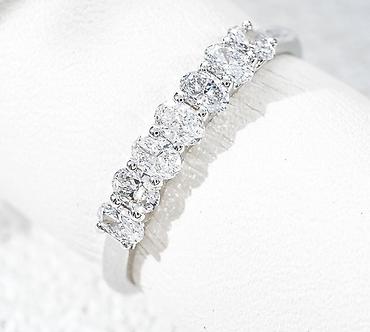 Үлпөт көйнөктөрү жана аксессуарлар: 💍 Кольцо из белого золота 750 пробы с лабораторными бриллиантами • — 1