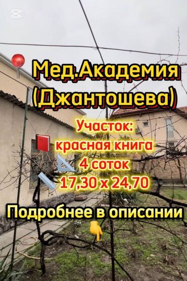 продаю участок город кант: 4 соток, Курулуш, Кызыл китеп, Сатып алуу-сатуу келишими, Техпаспорт