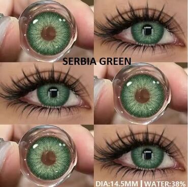 silikonski ulosci za obucu cene: Set zelenih kontaktnih sočiva za oči, prečnika 14.2mm ili 14.5mm i sa