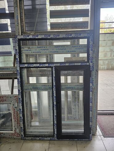 Plastik pəncərələr: İkiqat şüşə paketi Plastik pəncərə, Еni: 200 sm, Uzunluğu: 160 sm — 2