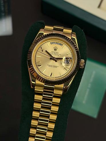 saat samdan: Yeni, Qol saatı, Rolex, rəng - Qızılı — 2