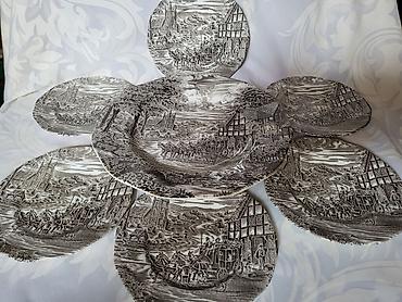 Ostali antikviteti: Engleski servis za poslastice Staffordshire iz 70ih. Engleski servis — 7