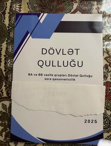 Dövlət qulluğu,magistratura üçün testlər,kitablar
