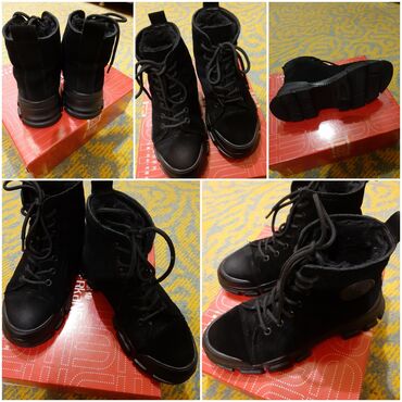 мужские зимние обувь: Ботинки и ботильоны 36.5, цвет - Черный