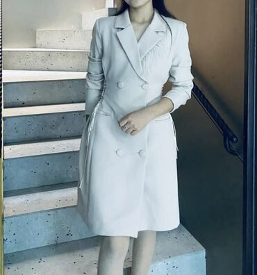 женское платье из вельвета: Күнүмдүк көйнөк, Күз-жаз, Кыска модель, Көйнөк - пиджак, S