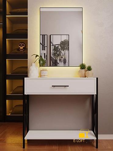 Консольные столики: Консоль/прихожая в стиле лофт от E-LOFT STEEL. - Габариты: ?90 см — 4