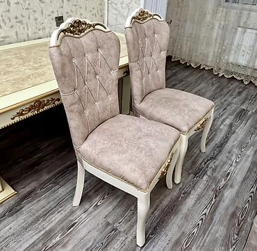 Mebel: Qonaq otağı üçün, İşlənmiş, Açılmayan, Dördbucaq masa, 6 stul — 2