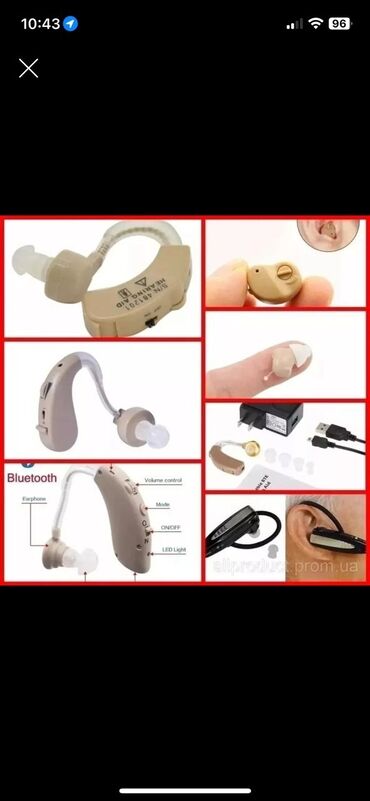 Слуховой аппарат с заушным и внутриушным вариантами Особенности: -