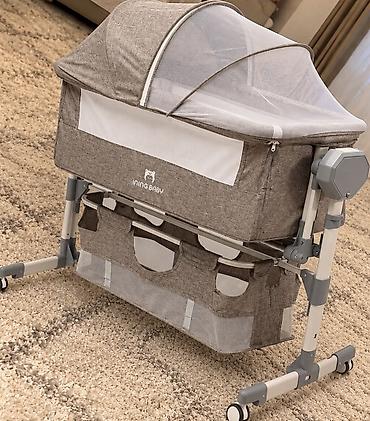 детская качеля graco: Люлька, Б/у, Колыбель, Металл, цвет - Серый, Самовывоз — 2