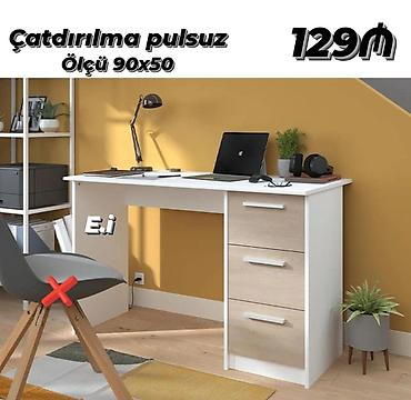 ikea stol: İş masası – ölçü 90x50 sm - Kompakt dizayn, ev/ofis üçün ideal - — 1