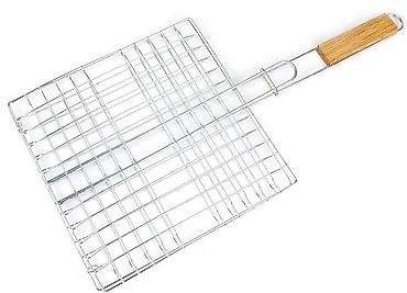 mojca dvosed simpo: Zica za pripremu ribe. - Dimenzije rešetke: 270x270mm. - Ukupna dužina — 1