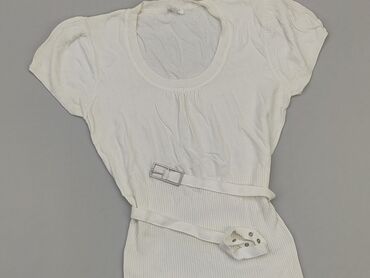 białe bluzki krótki rękaw eleganckie: Bluzka Damska, M, stan - Dobry