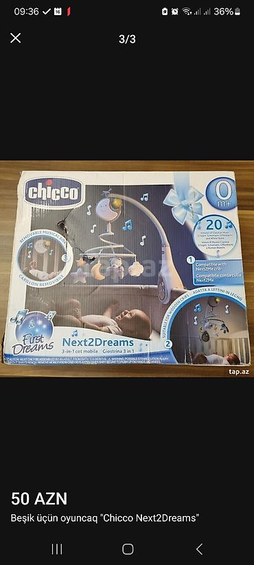 prius oyuncaq: Beşik üçün oyuncaq. Chicco Next2Dreams (mavi).Qutudadır. wp — 2