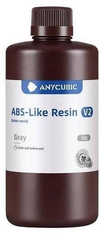Epoksid qətranı: Anycubic ABS-Like Water-Wash Reçine V2, Boz — 1 kq UV həssaslığa — 1