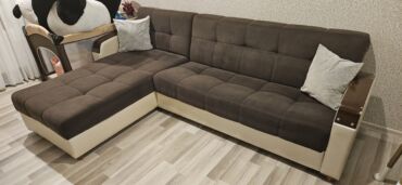 гарнитур для спальни: Угловой диван, Б/у, Раскладной, С подъемным механизмом, Ткань, Нет доставки