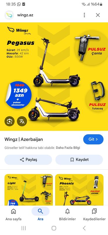 Motonəqliyyatın icarəsi: - VİNGZ, 50 sm3, 2024 il, 25 km