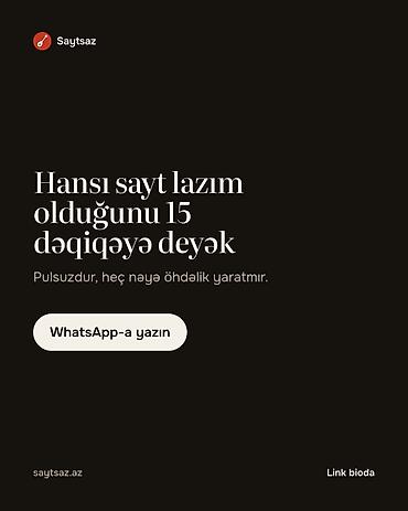 chatgpt plus qiyməti: Veb saytların hazırlanması — 1