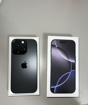 айфон 7 базар коргон: IPhone 16 Pro, Колдонулган, 256 ГБ, Black Titanium, 91 %